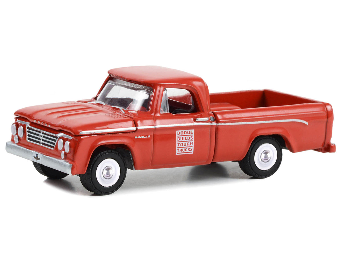 1963 Dodge D-100 Pickup Truck "47th International 500 Mile Sweepstakes - Indianapolis 500 Official Truck" Red "Hobby Exclusive" Series 1/64 Diecast Model Car by Greenlight - image 2