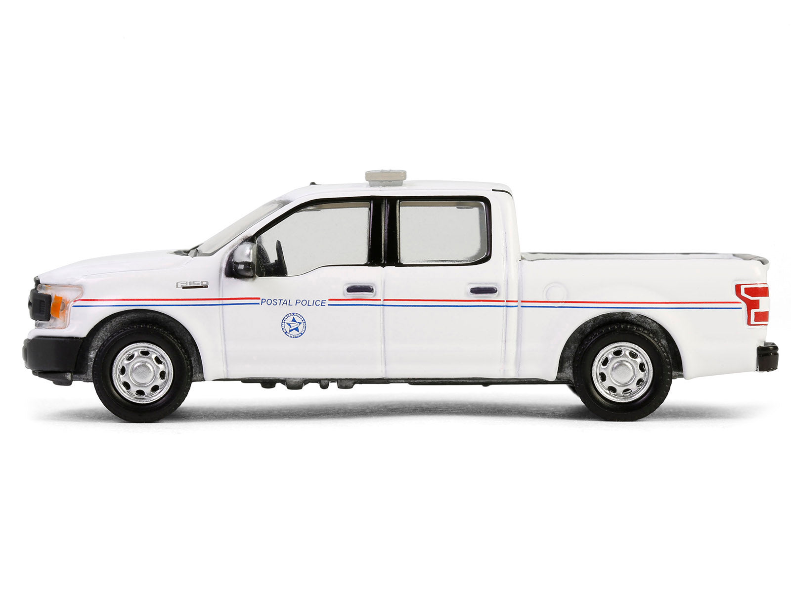 2020 Ford F-150 XL Pickup Truck "United States Postal Service (USPS) Postal Police" White with Red and Blue Stripes "Hobby Exclusive" Series 1/64 Diecast Model Car by Greenlight - image 3