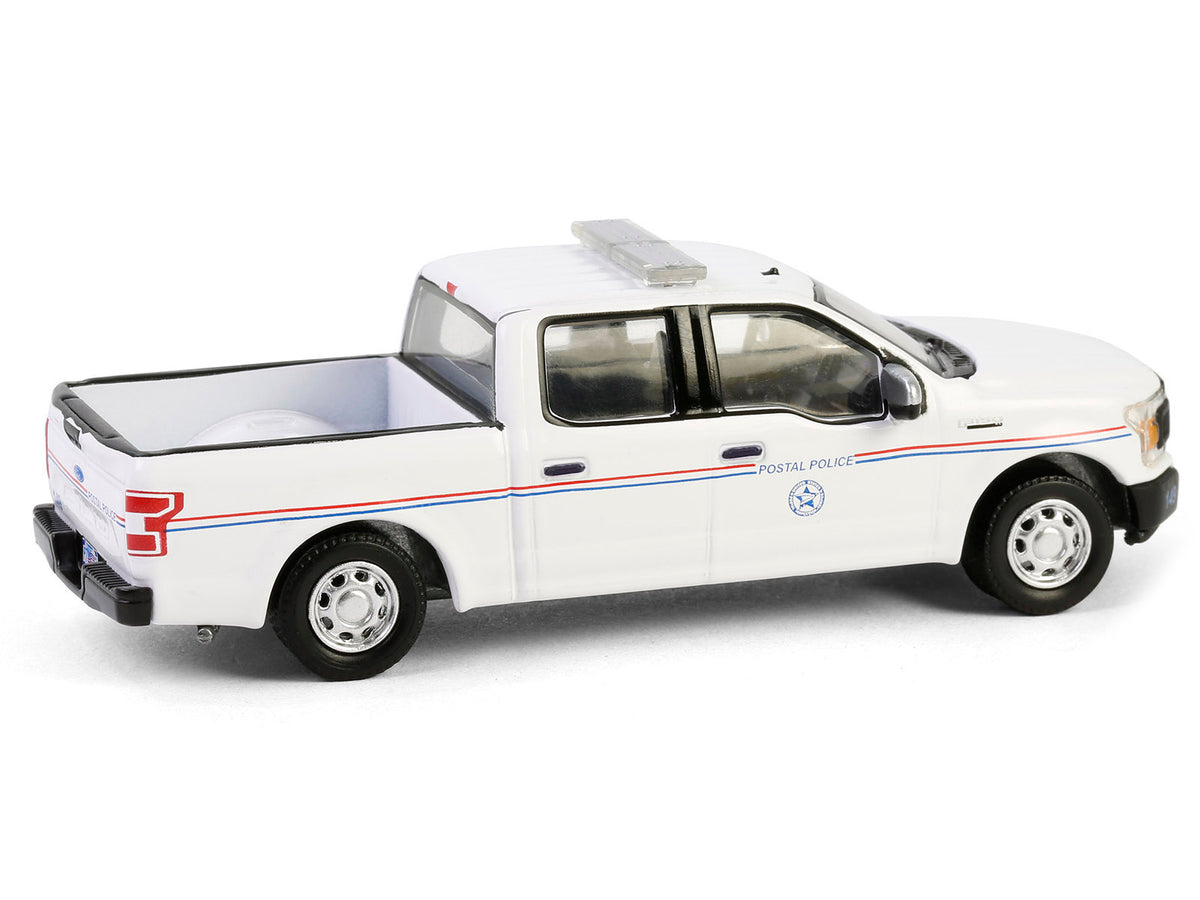 2020 Ford F-150 XL Pickup Truck "United States Postal Service (USPS) Postal Police" White with Red and Blue Stripes "Hobby Exclusive" Series 1/64 Diecast Model Car by Greenlight - image 2