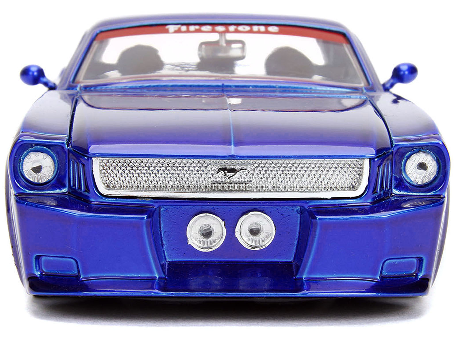 1965 Ford Mustang #5 "L. John's Racing" Candy Blue with Flame Graphics "Bigtime Muscle" Series 1/24 Diecast Model Car by Jada - image 5