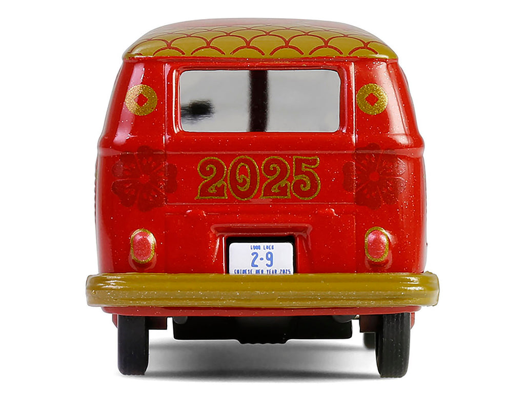 Volkswagen Type 2 Panel Van "Chinese Zodiac 2025 Year of the Snake" Red with Graphics "Hobby Exclusive" Series 1/64 Diecast Model Car by Greenlight - image 5