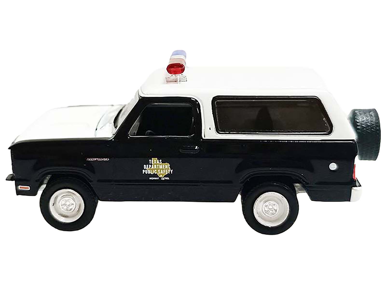 1978 Dodge Ramcharger Police Vehicle "Texas Department of Public Safety Highway Patrol" Black with White Hood and Top "Hobby Exclusive" Series 1/64 Diecast Model Car by Greenlight - image 2