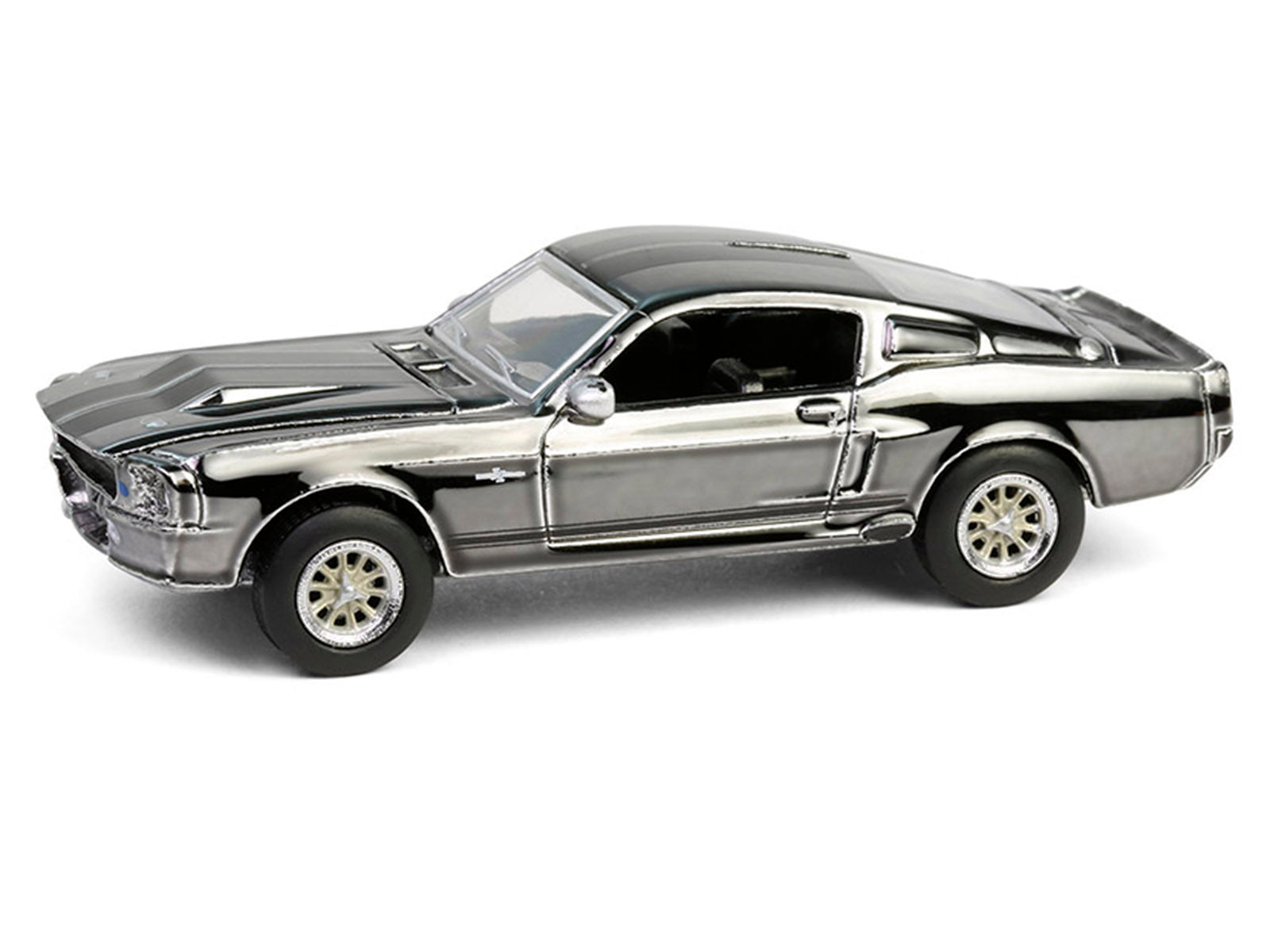 1967 Ford Mustang "Eleanor" Silver Chrome Edition "Gone in Sixty Seconds" (2000) Movie "Hobby Exclusive" Series 1/64 Diecast Model Car by Greenlight - image 2
