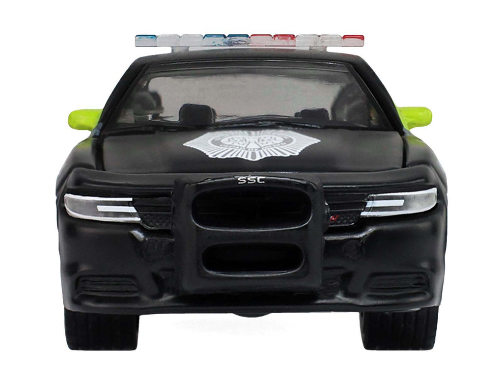 2022 Dodge Charger "SSC Mexico City Traffic Control Police" Black and Neon Green "Hobby Exclusive" Series 1/64 Diecast Model Car by Greenlight - image 4
