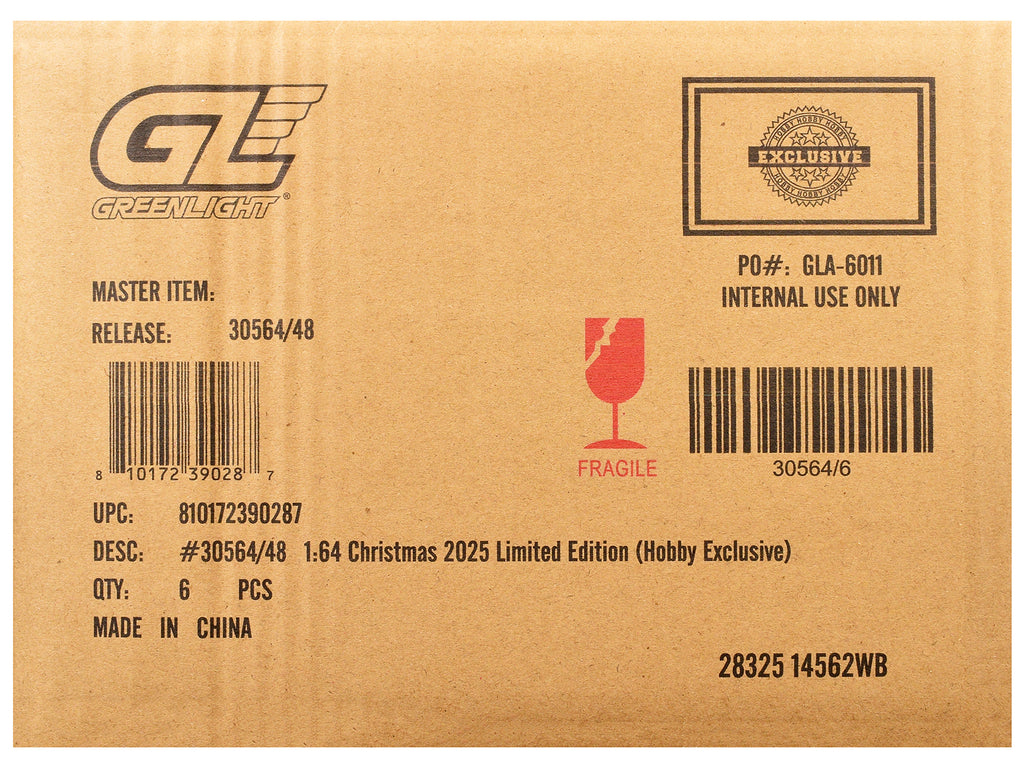 "Christmas 2025 Limited Edition" Set of 6 Cars 1/64 Diecast Model Cars by Greenlight - image 3