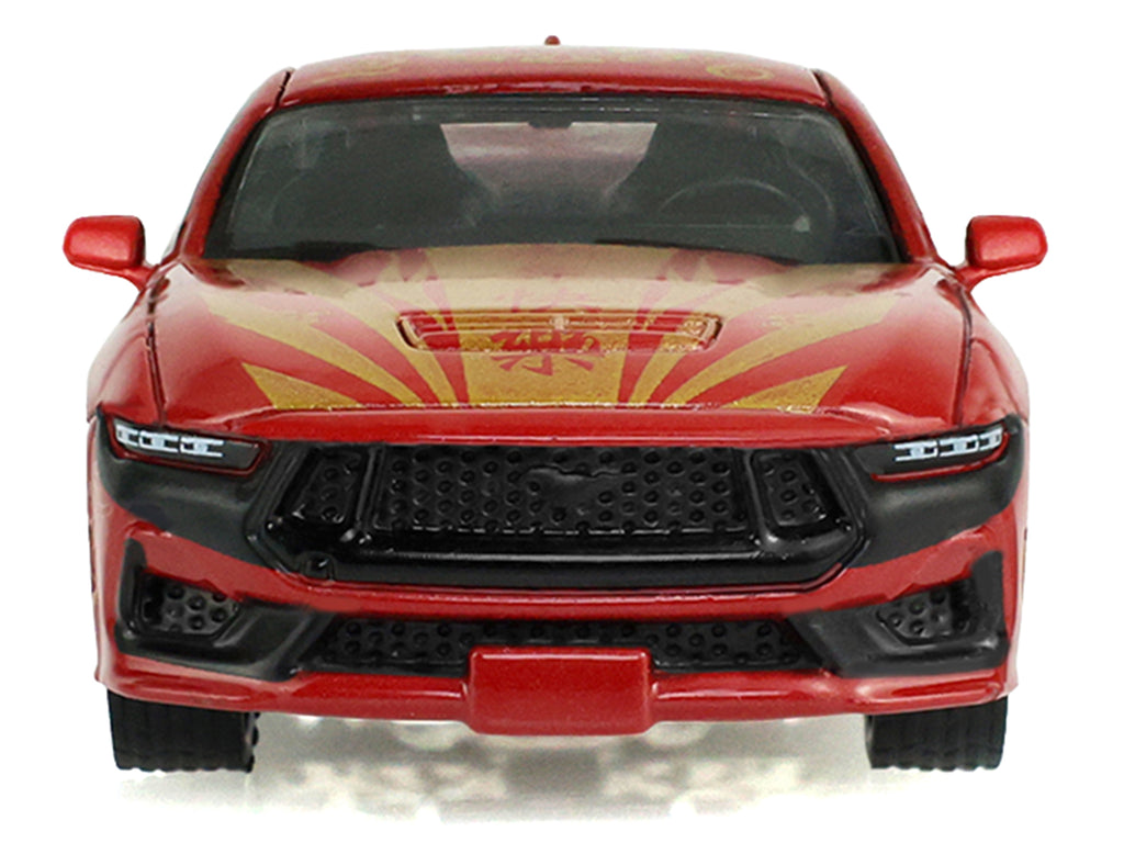2024 Ford Mustang Dark Horse "Chinese Zodiac 2026 Year of the Horse" Red with Gold Graphics "Hobby Exclusive" Series 1/64 Diecast Model Car by Greenlight - image 4