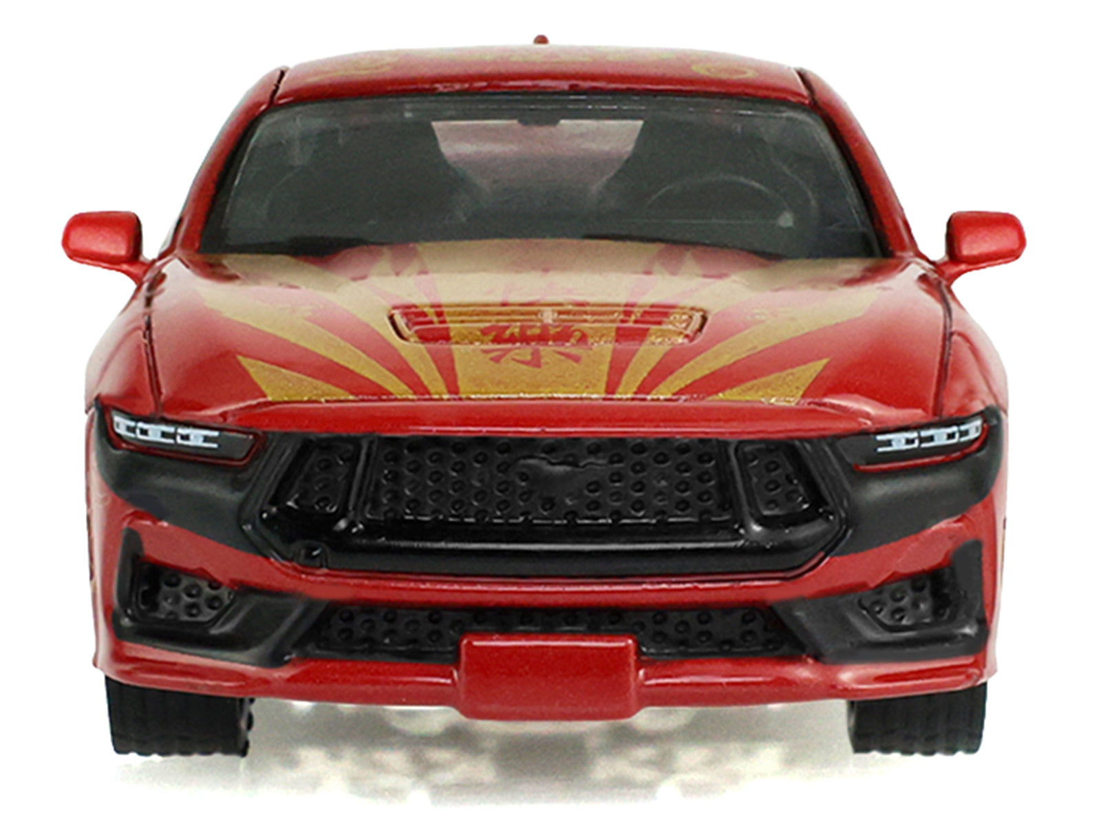 2024 Ford Mustang Dark Horse "Chinese Zodiac 2026 Year of the Horse" Red with Gold Graphics "Hobby Exclusive" Series 1/64 Diecast Model Car by Greenlight - image 4