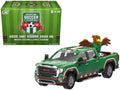 2022 GMC Sierra 3500 HD Pickup Truck Green with Mexican Soccer Graphics with Eagle Figure "International Soccer Celebration '26" Series 1/64 Diecast Model Car by Greenlight