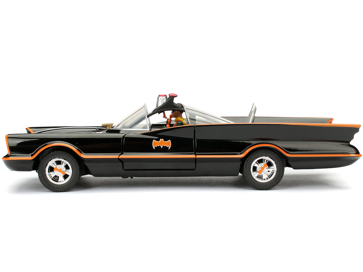 Model Kit Classic Batmobile Black with Batman Diecast Figure "Batman" (1966-1968) TV Series "Build N' Collect" 1/24 Diecast Model Car by Jada - image 2