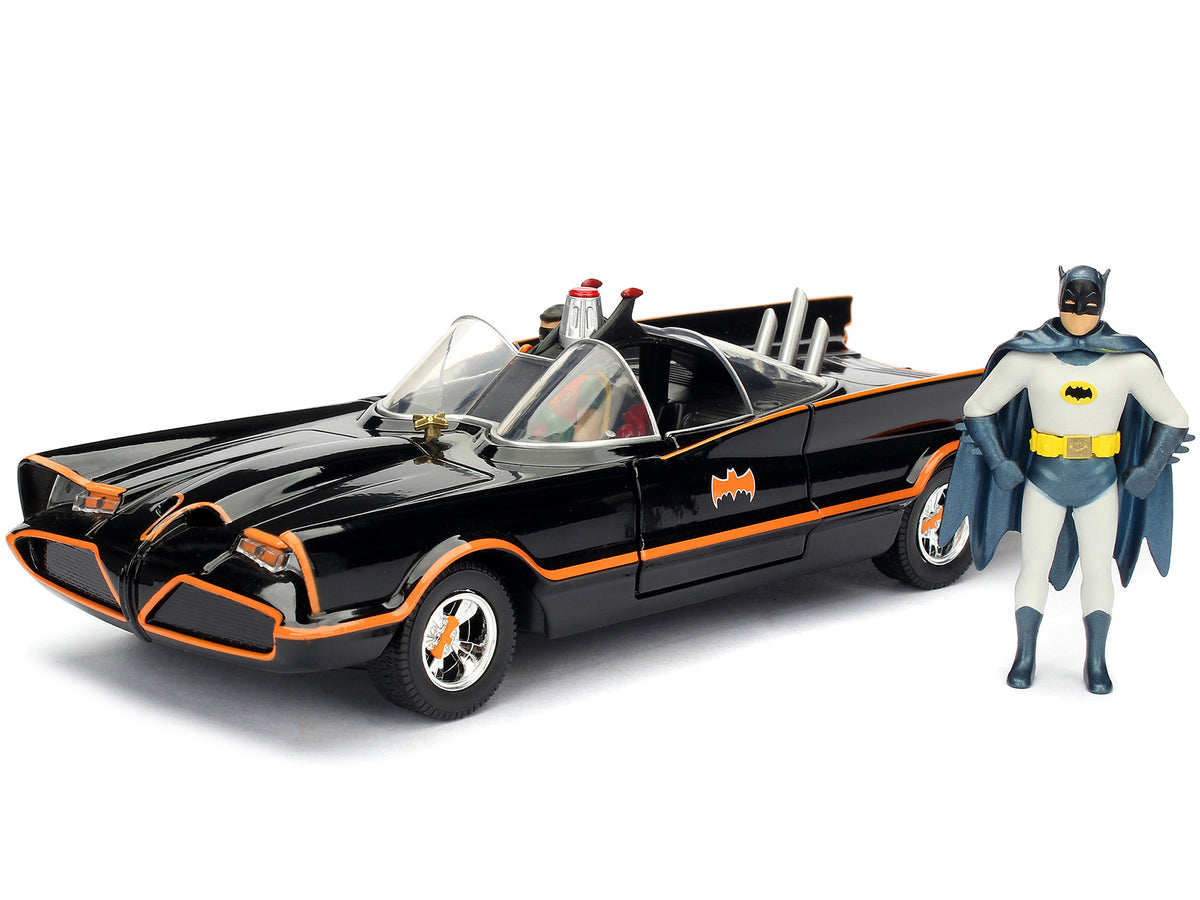 Model Kit Classic Batmobile Black with Batman Diecast Figure "Batman" (1966-1968) TV Series "Build N' Collect" 1/24 Diecast Model Car by Jada - image 3