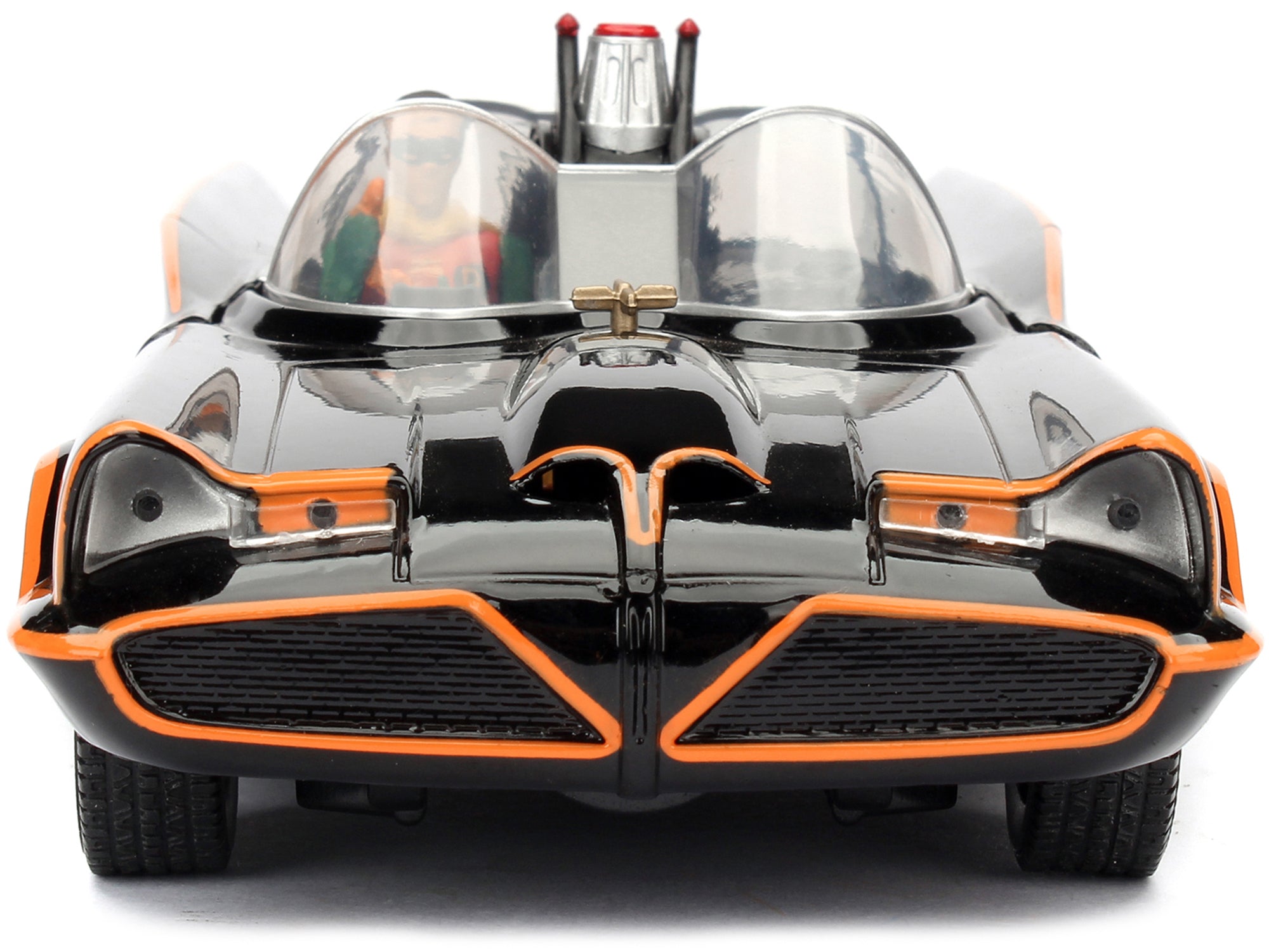 Model Kit Classic Batmobile Black with Batman Diecast Figure "Batman" (1966-1968) TV Series "Build N' Collect" 1/24 Diecast Model Car by Jada - image 4
