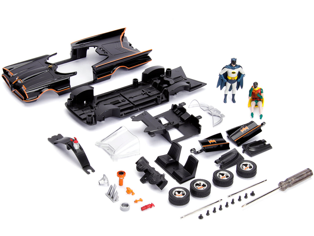 Model Kit Classic Batmobile Black with Batman Diecast Figure "Batman" (1966-1968) TV Series "Build N' Collect" 1/24 Diecast Model Car by Jada - image 5