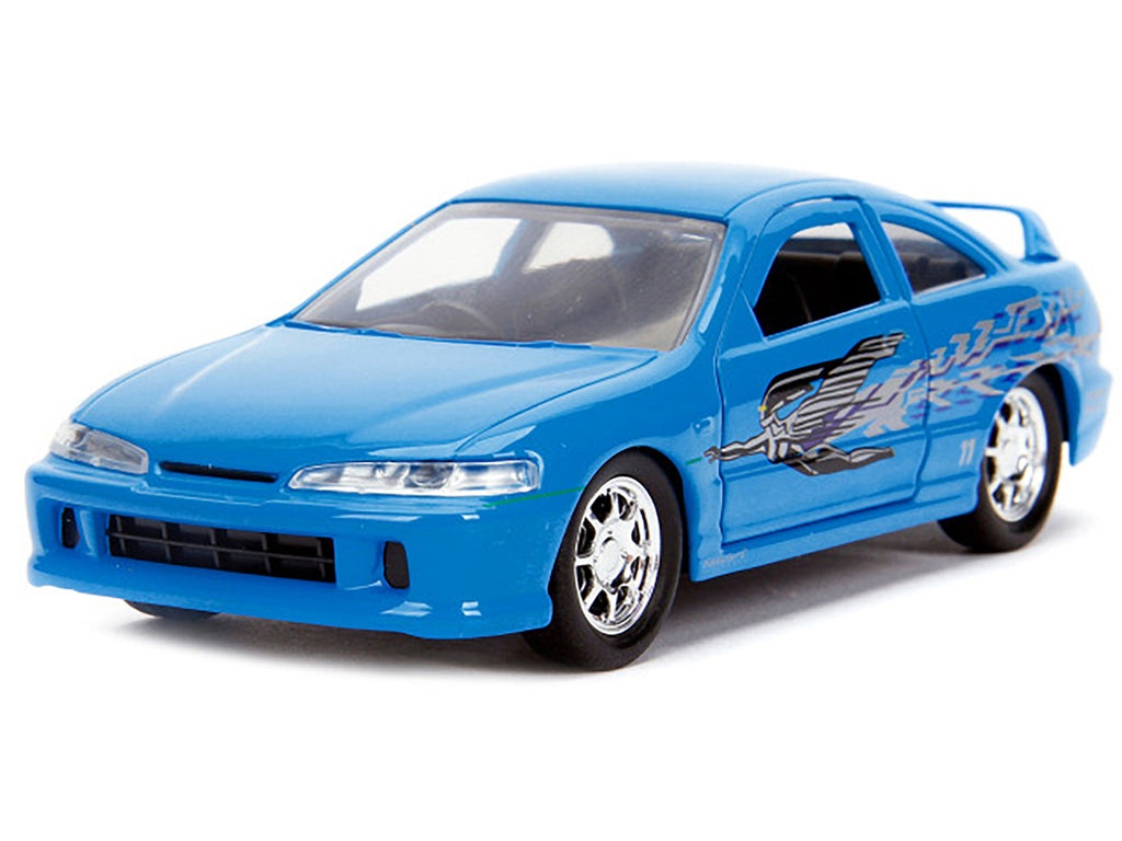 Mia's Acura Integra Light Blue with Graphics "Fast & Furious" Movie 1/32 Diecast Model Car by Jada - image 2