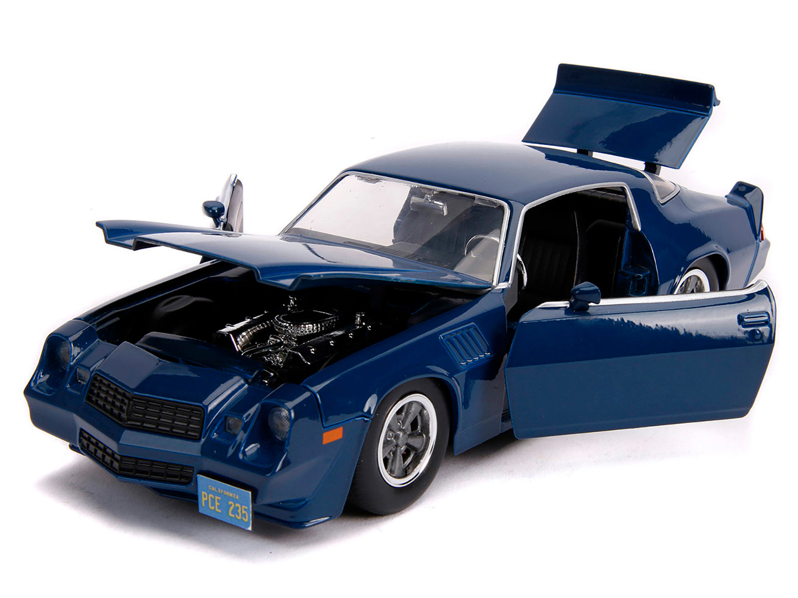 Billy's Chevrolet Camaro Z28 Dark Blue with Collectible Coin "Stranger Things" (2016) TV Series 1/24 Diecast Model Car by Jada - image 3