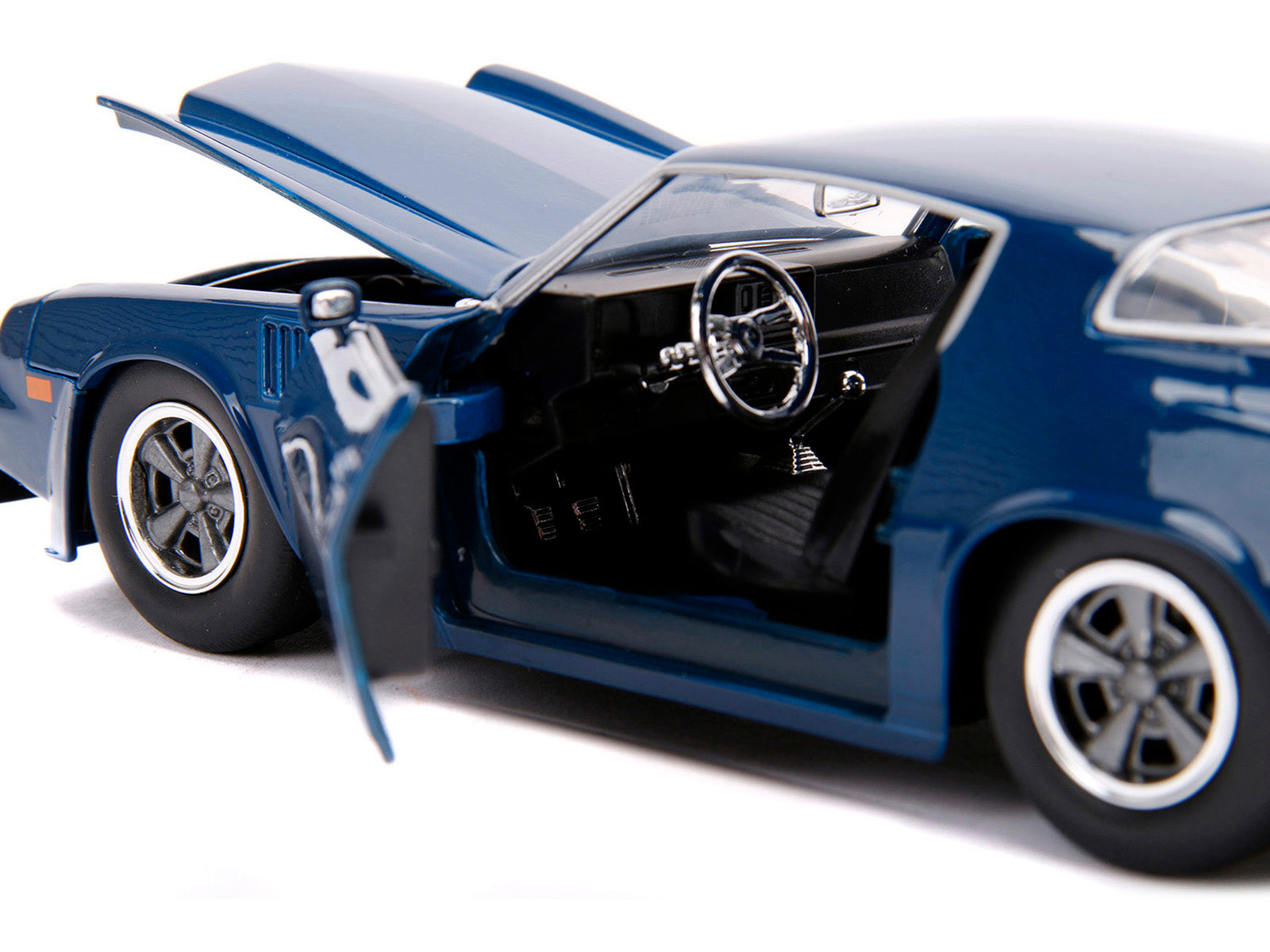 Billy's Chevrolet Camaro Z28 Dark Blue with Collectible Coin "Stranger Things" (2016) TV Series 1/24 Diecast Model Car by Jada - image 2