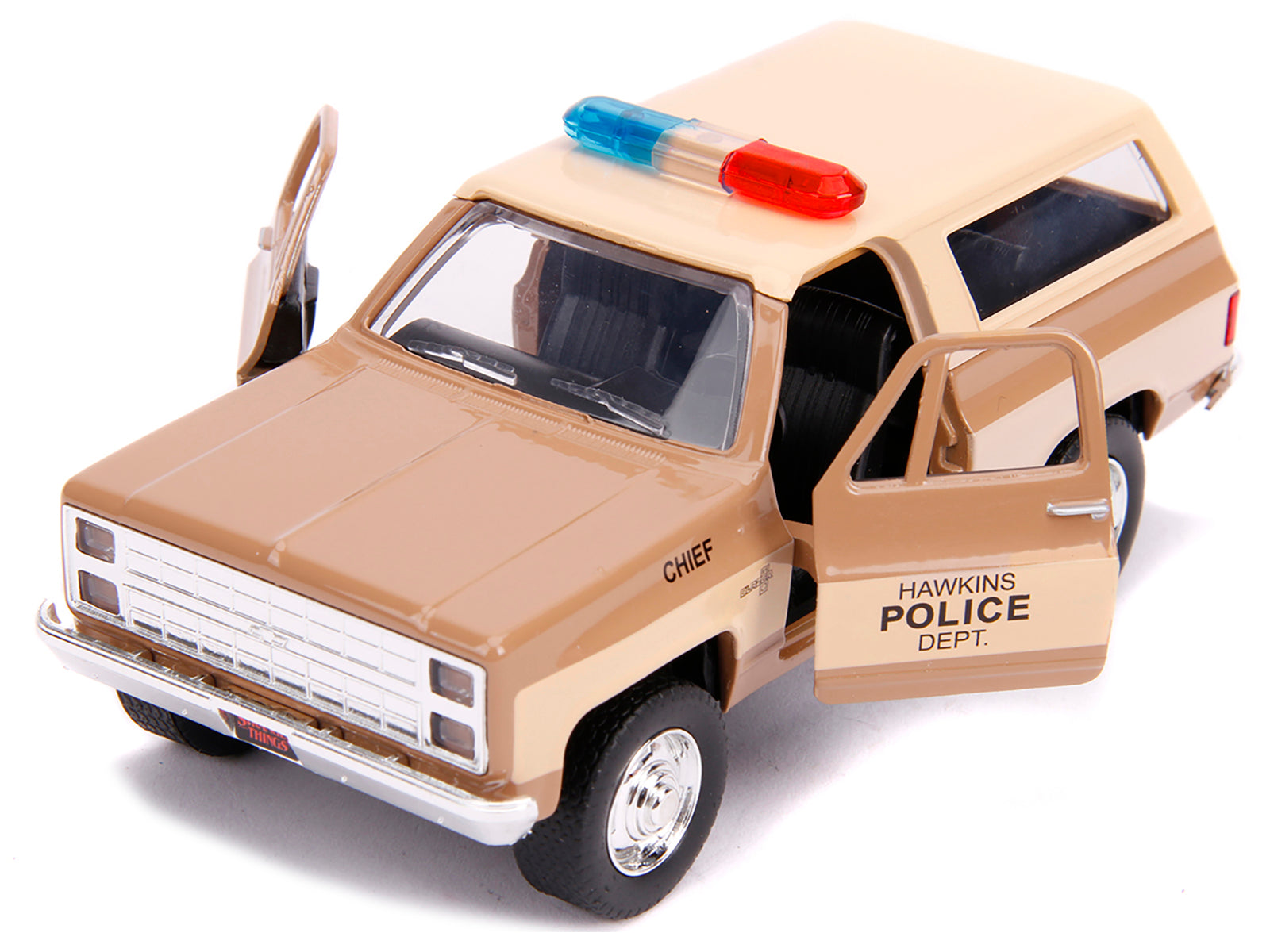 Hopper's Chevrolet Blazer "Hawkins Police Dept." "Stranger Things" (2016) TV Series "Hollywood Rides" 1/32 Diecast Model Car by Jada - image 3