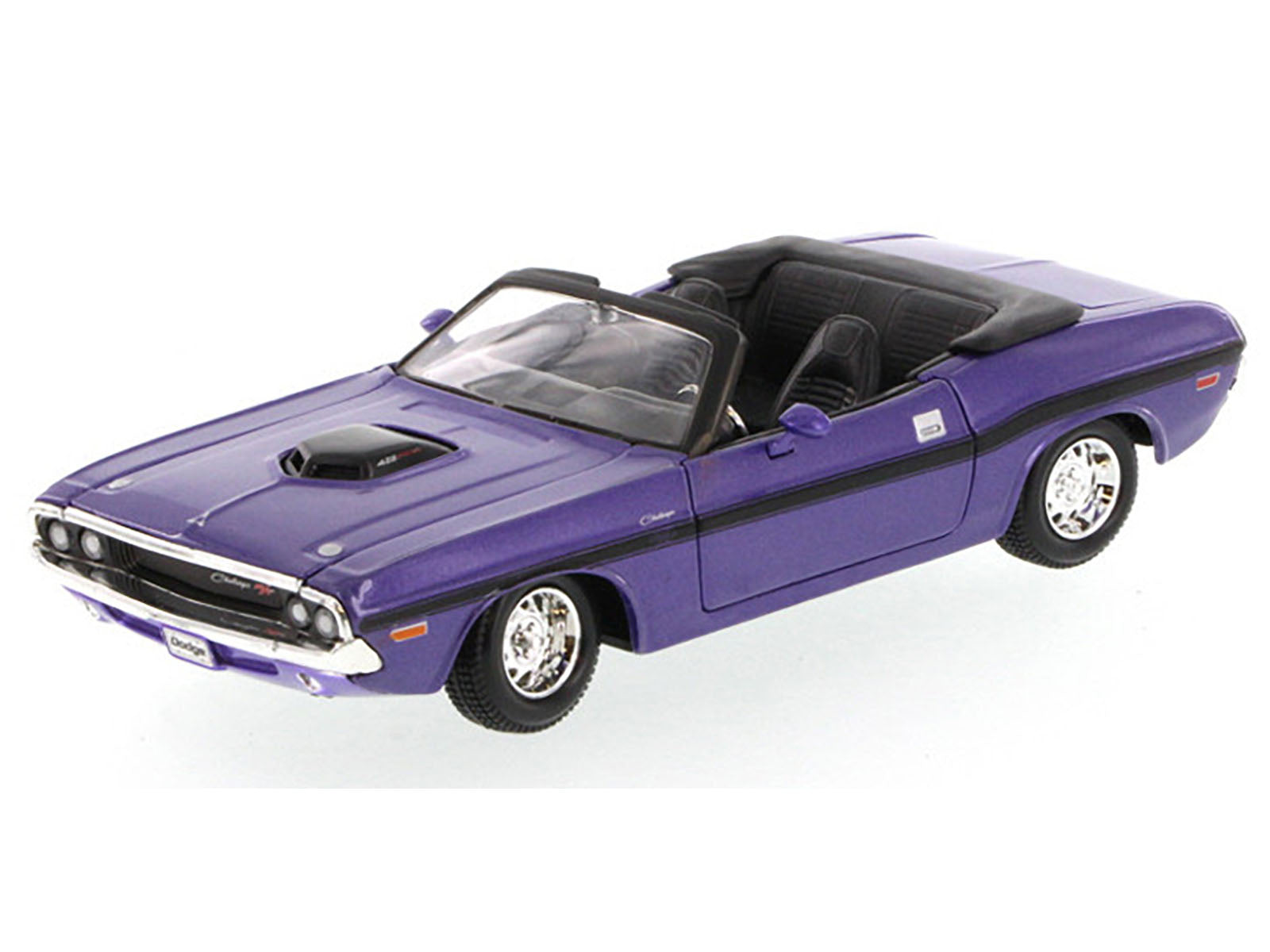 1970 Dodge Challenger R/T Convertible Purple 1/24 Diecast Model Car by Maisto - image 2