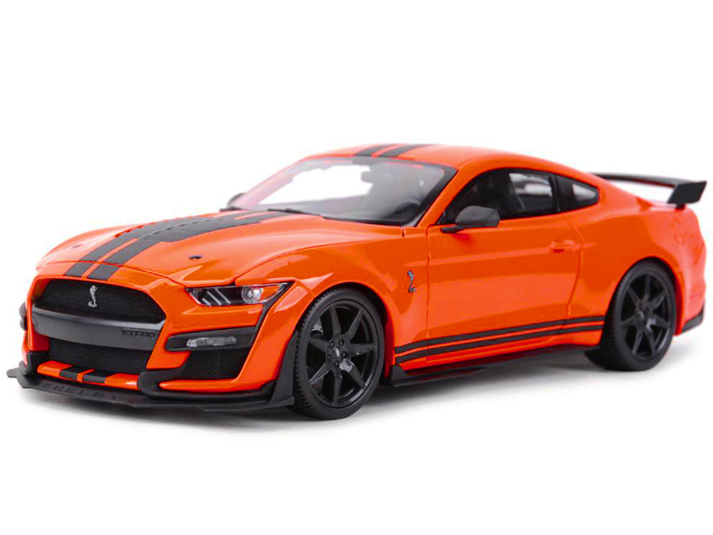 2020 Ford Mustang Shelby GT500 Orange with Black Stripes "Special Edition" 1/18 Diecast Model Car by Maisto - image 2