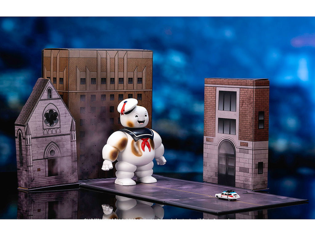 "Ghostbusters" 6" Stay Puft Marshmallow Man Figure with Nano Ecto-1 Car Diorama Set "Ghostbusters" (1984) Movie "Next Level" Series Model by Jada - image 5