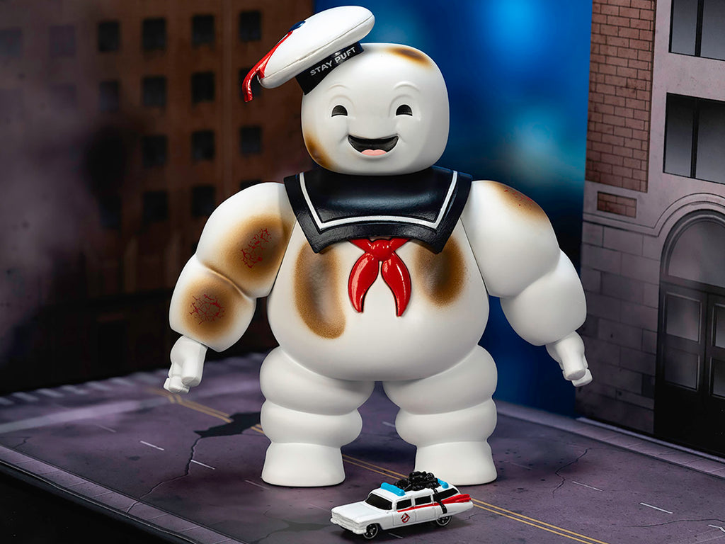 "Ghostbusters" 6" Stay Puft Marshmallow Man Figure with Nano Ecto-1 Car Diorama Set "Ghostbusters" (1984) Movie "Next Level" Series Model by Jada - image 2