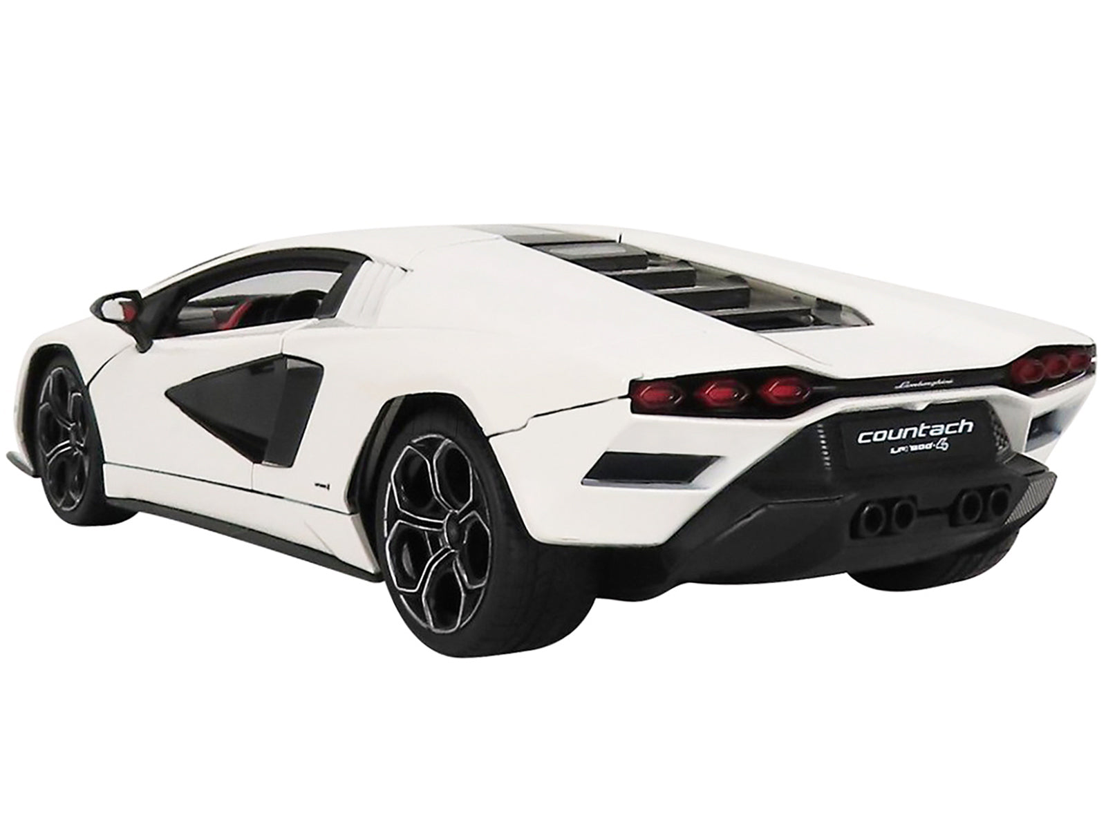 Lamborghini Countach LPI 800-4 White with Black Accents and Red Interior "Special Edition" 1/18 Diecast Model Car by Maisto - image 3