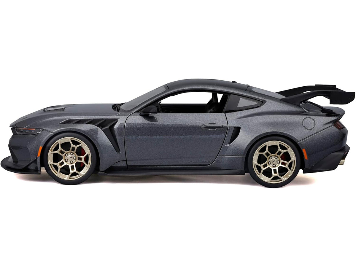 2025 Ford Mustang GTD Dark Gray Metallic with Black Top "Special Edition" Series 1/18 Diecast Model Car by Maisto - image 3