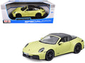 Porsche 911 Targa 4 GTS (992.2) Yellow with Black Top "Special Edition" Series 1/18 Diecast Model Car by Maisto