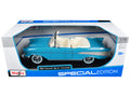 1957 Chevrolet Bel Air Convertible Blue with White Interior "Special Edition" Series 1/18 Diecast Model Car by Maisto