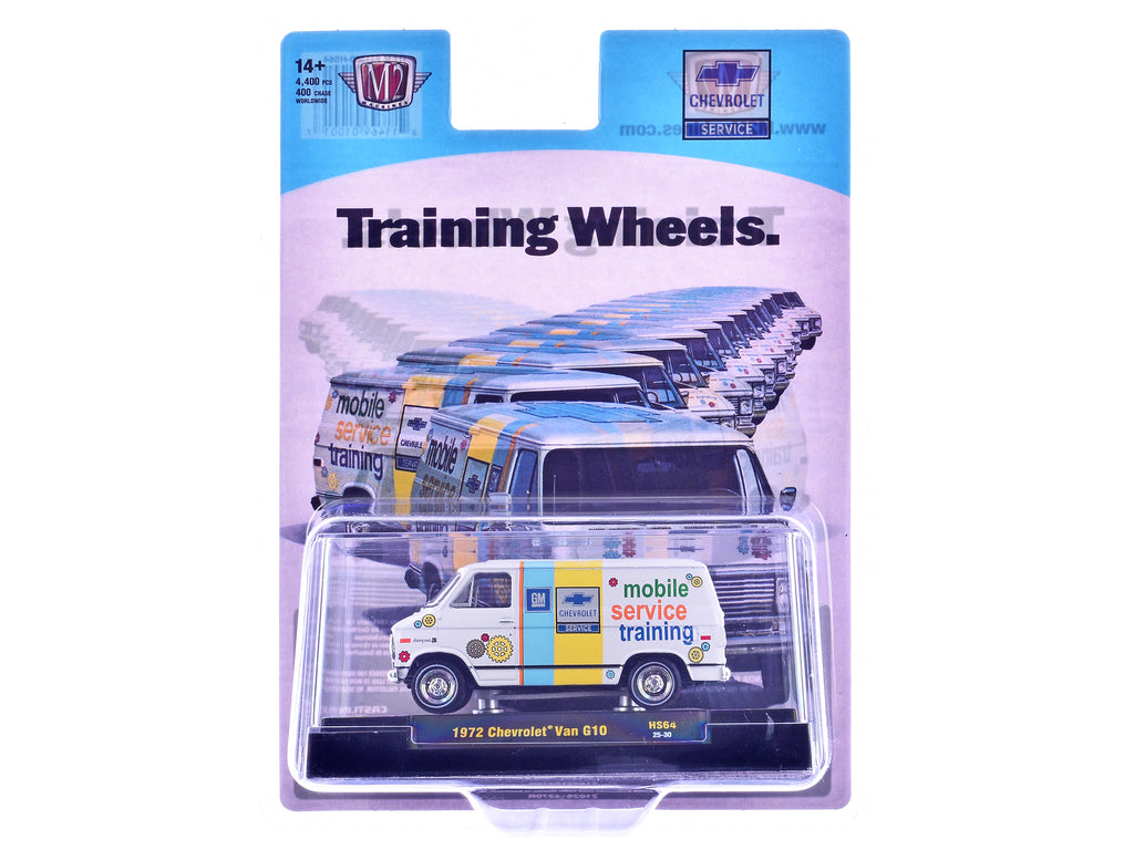 1972 Chevrolet G10 Van "Chevrolet Mobile Service Training" White with Graphics Limited Edition to 4400 pieces Worldwide 1/64 Diecast Model Car by M2 Machines - image 3