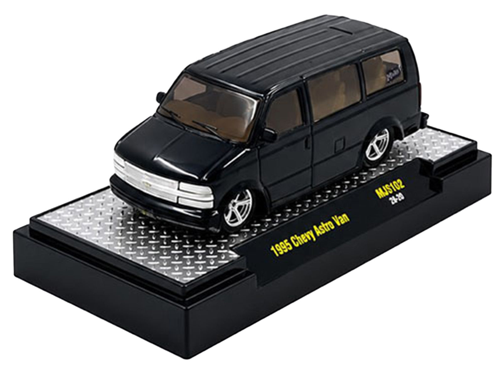 1995 Chevrolet Astro Van Slow & Low Black 1/64 by M2 Machines