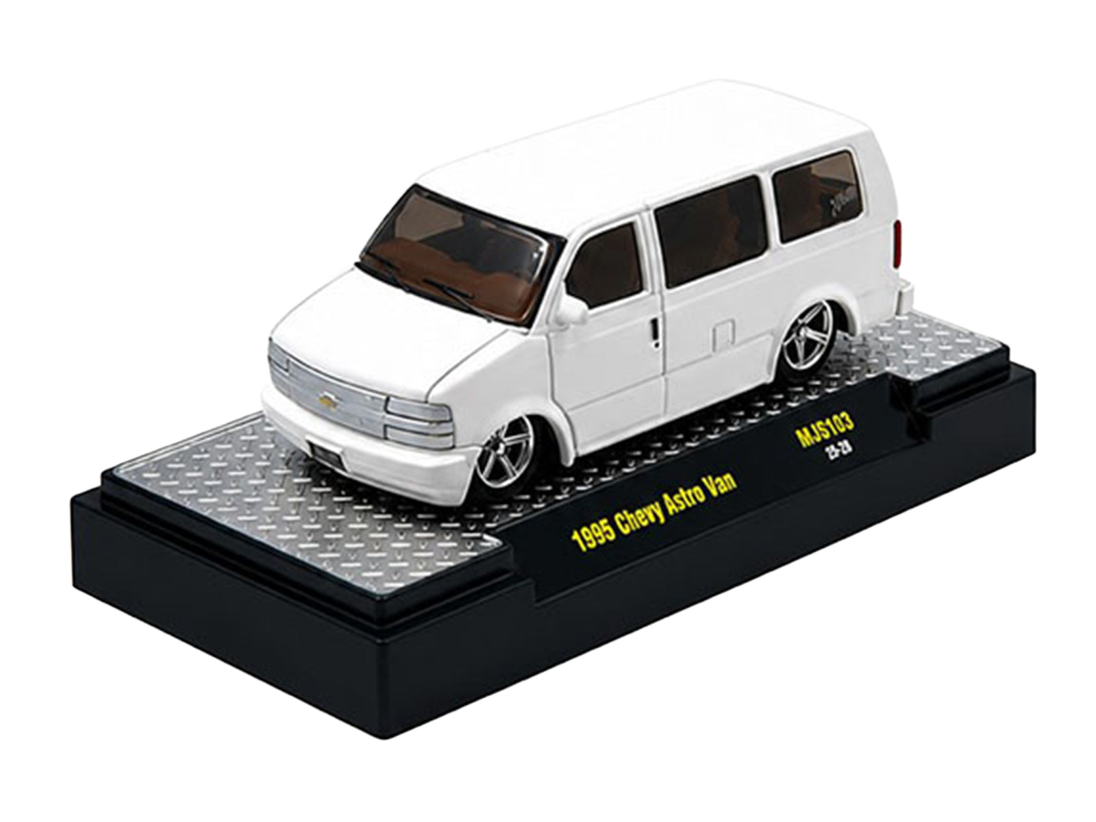 1995 Chevrolet Astro Van Slow & Low White 1/64 by M2 Machines