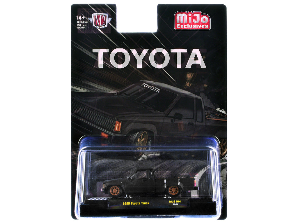 1985 Toyota SR5 Pickup Truck "Slammed Custom" Matt Gray with Carbon Hood Limited Edition to 10890 pieces Worldwide 1/64 Diecast Model Car by M2 Machines - image 3