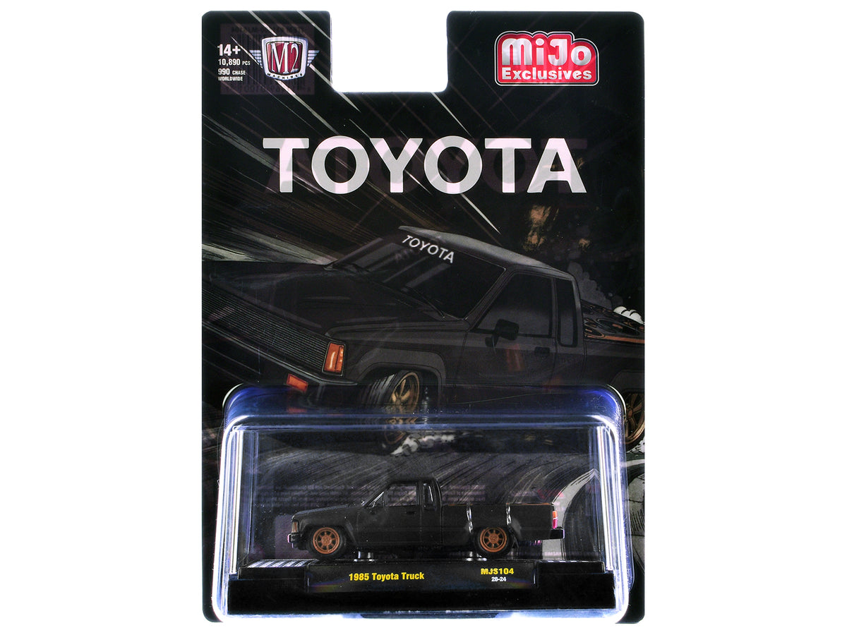 1985 Toyota SR5 Pickup Truck "Slammed Custom" Matt Gray with Carbon Hood Limited Edition to 10890 pieces Worldwide 1/64 Diecast Model Car by M2 Machines - image 3