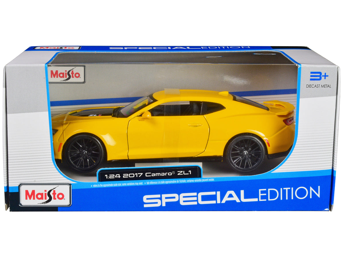 2017 Chevrolet Camaro ZL1 Yellow Metallic "Special Edition" 1/24 Diecast Model Car by Maisto - image 3
