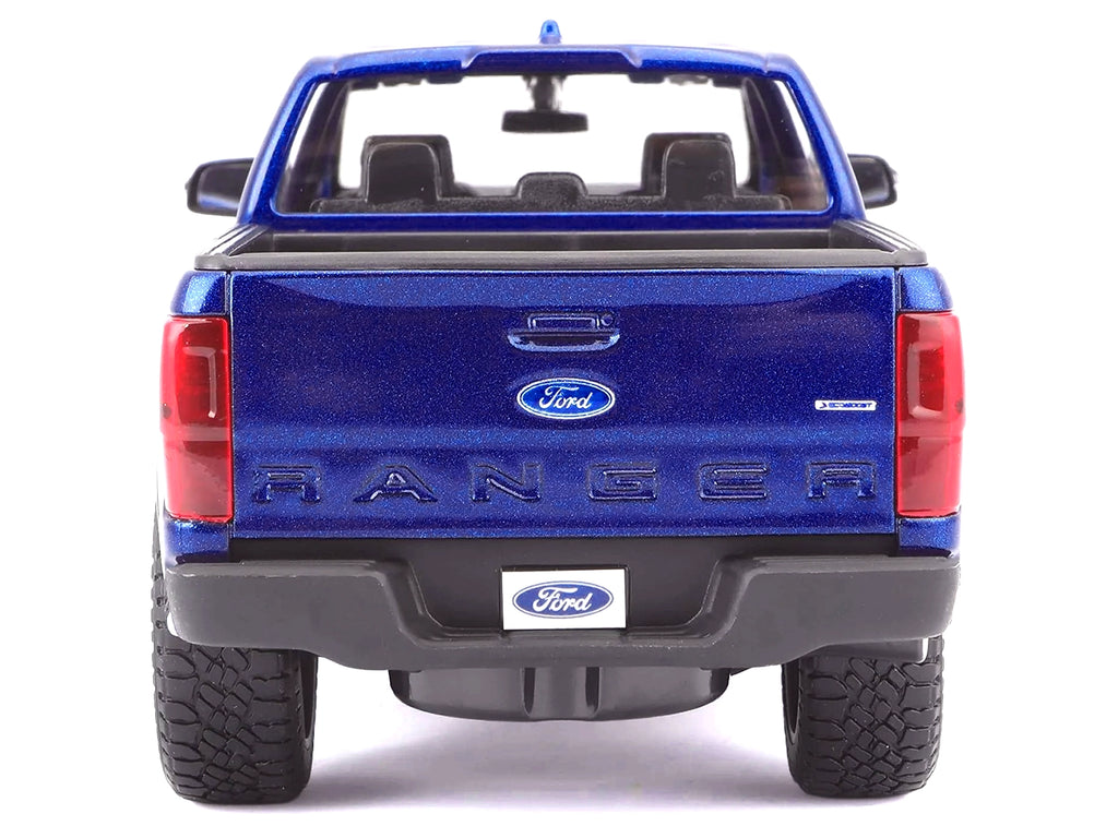 2019 Ford Ranger Lariat Sport Pickup Truck Dark Blue Metallic 1/27 Diecast Model Car by Maisto - image 5
