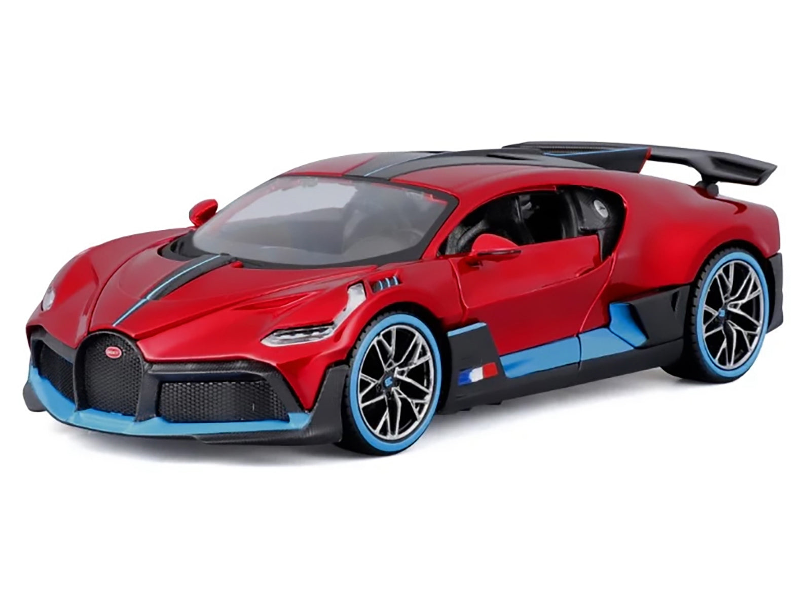 Bugatti Divo Red Metallic with Carbon and Blue Accents "Special Edition" 1/24 Diecast Model Car by Maisto - image 2
