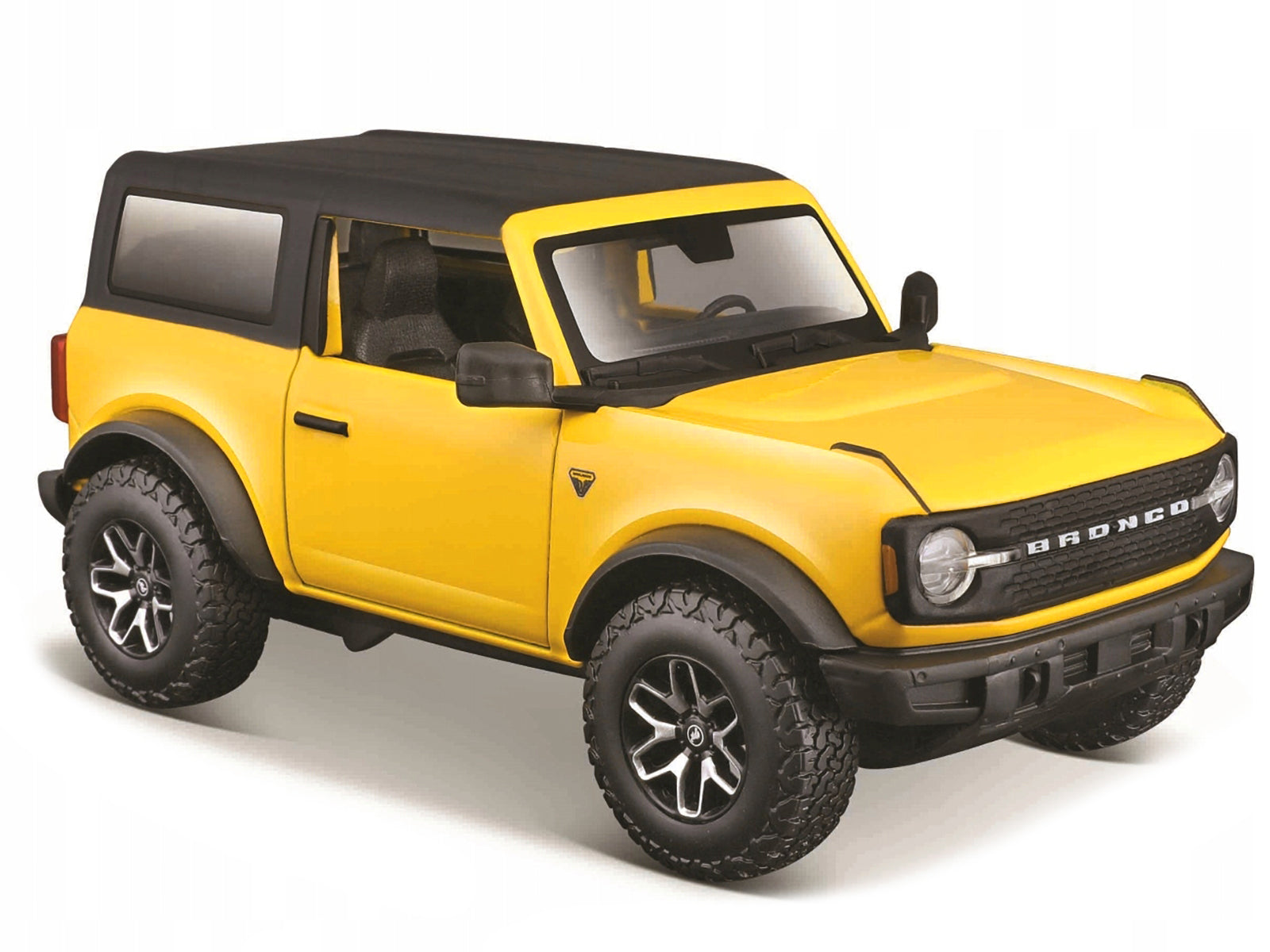 2021 Ford Bronco Badlands Yellow with Black Top "Special Edition" 1/24 Diecast Model Car by Maisto - image 2