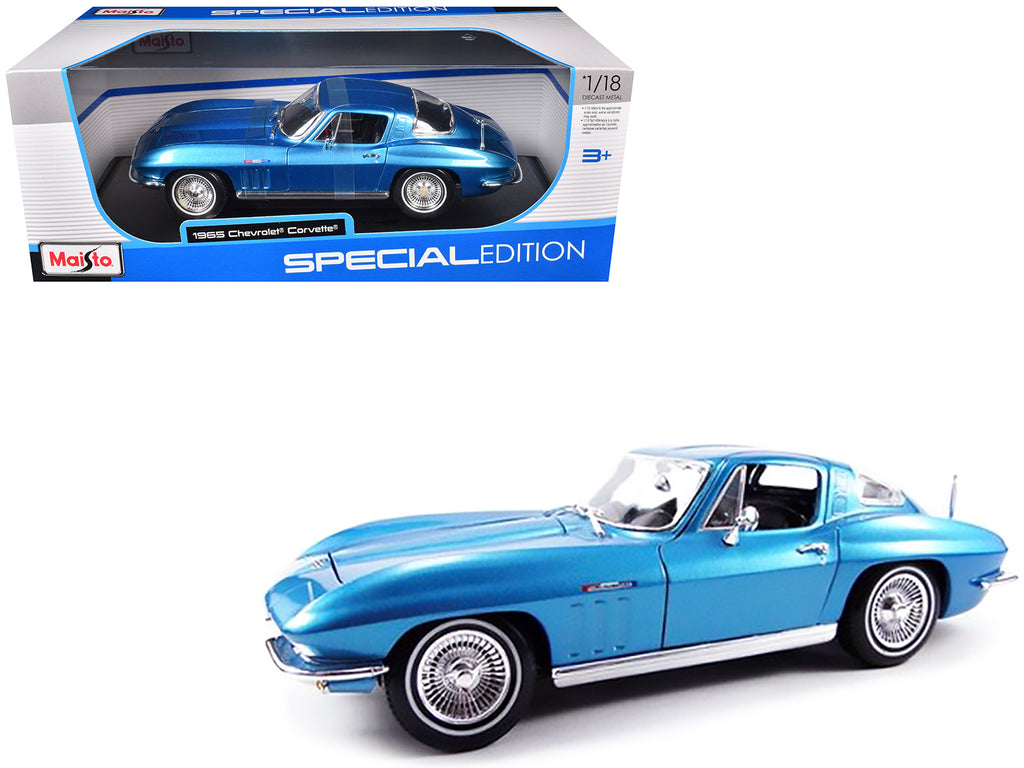 1965 Chevrolet Corvette Blue Metallic 1/18 Diecast Model Car by Maisto