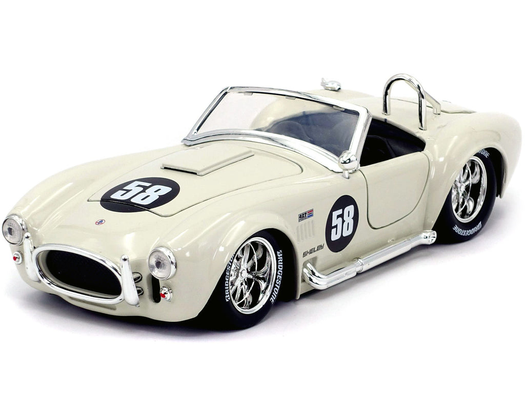1965 Shelby Cobra 427 S/C #58 Cream "Bigtime Muscle" 1/24 Diecast Model Car by Jada - image 2