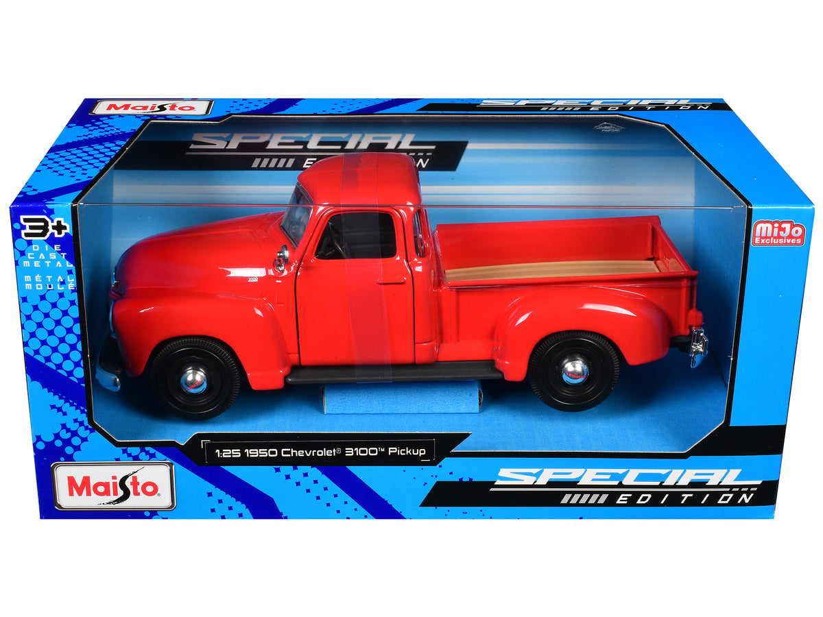 1950 Chevrolet 3100 Pickup Truck Omaha Orange 1/25 Diecast  Model Car by Maisto - image 4