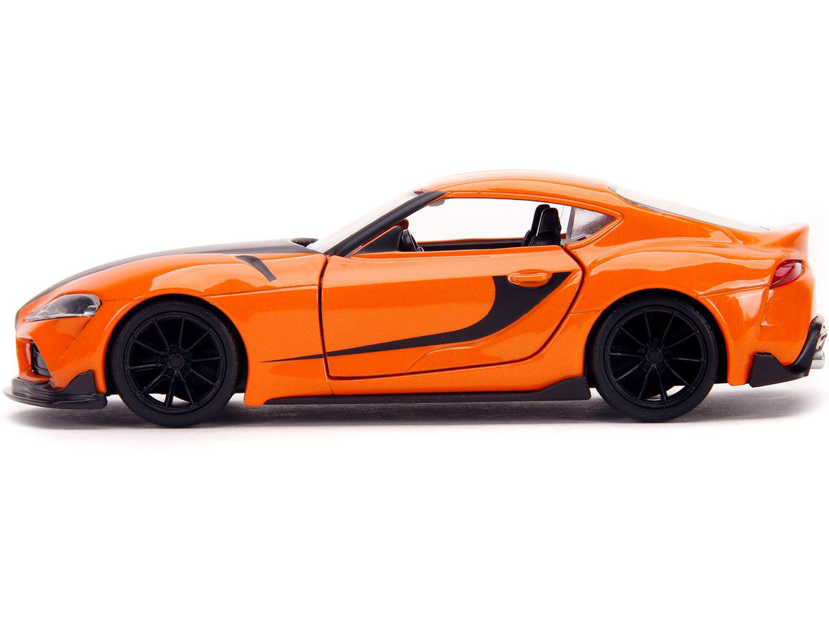 Toyota GR Supra Orange with Black Stripes "Fast & Furious 9 F9" (2021) Movie 1/32 Diecast Model Car by Jada