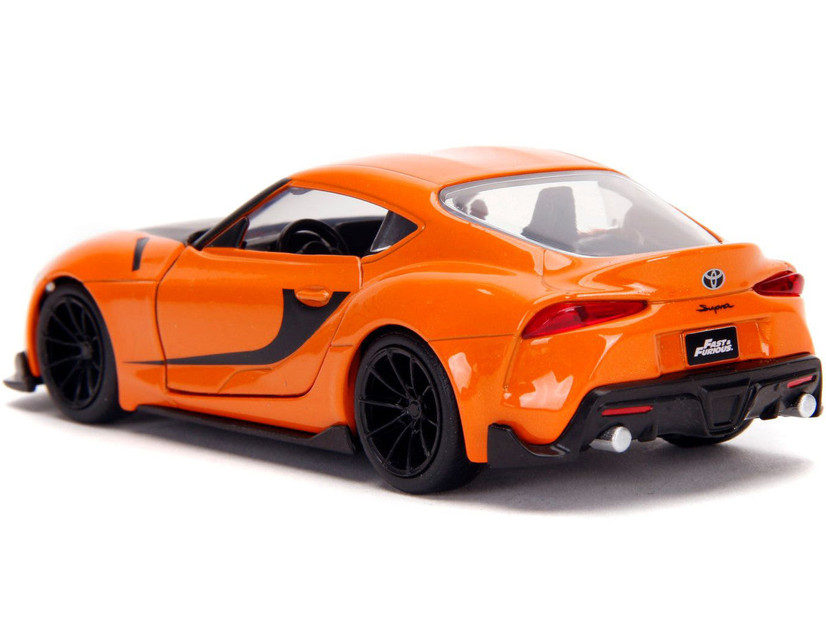 Toyota GR Supra Orange with Black Stripes "Fast & Furious 9 F9" (2021) Movie 1/32 Diecast Model Car by Jada