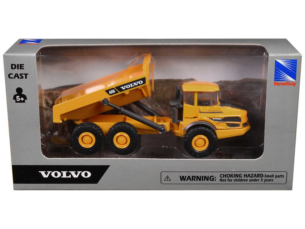 Volvo A25G Dump Truck Yellow Diecast Model by New Ray - image 3