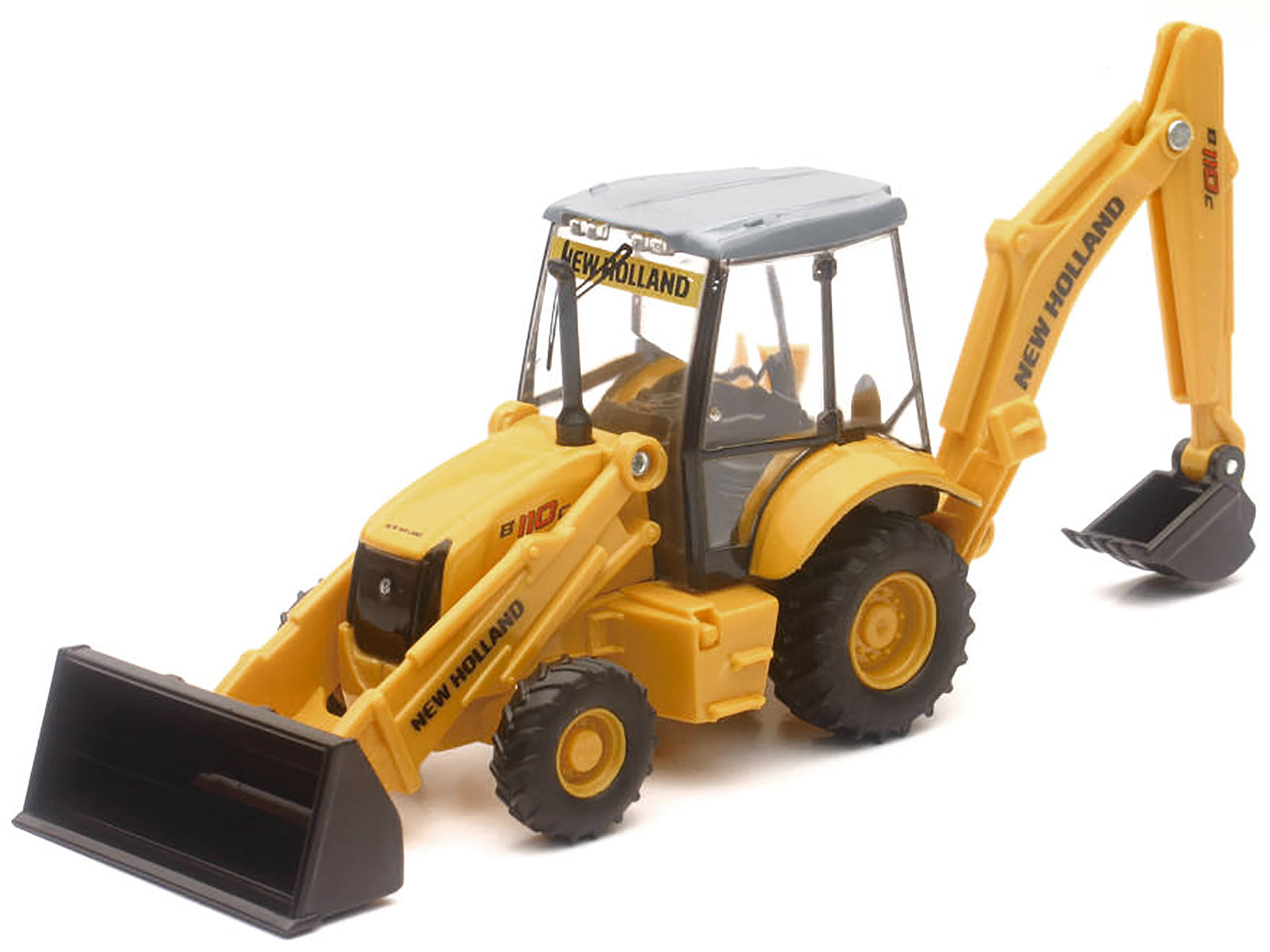 New Holland B110C Backhoe Loader Yellow Diecast Model by New Ray - image 2