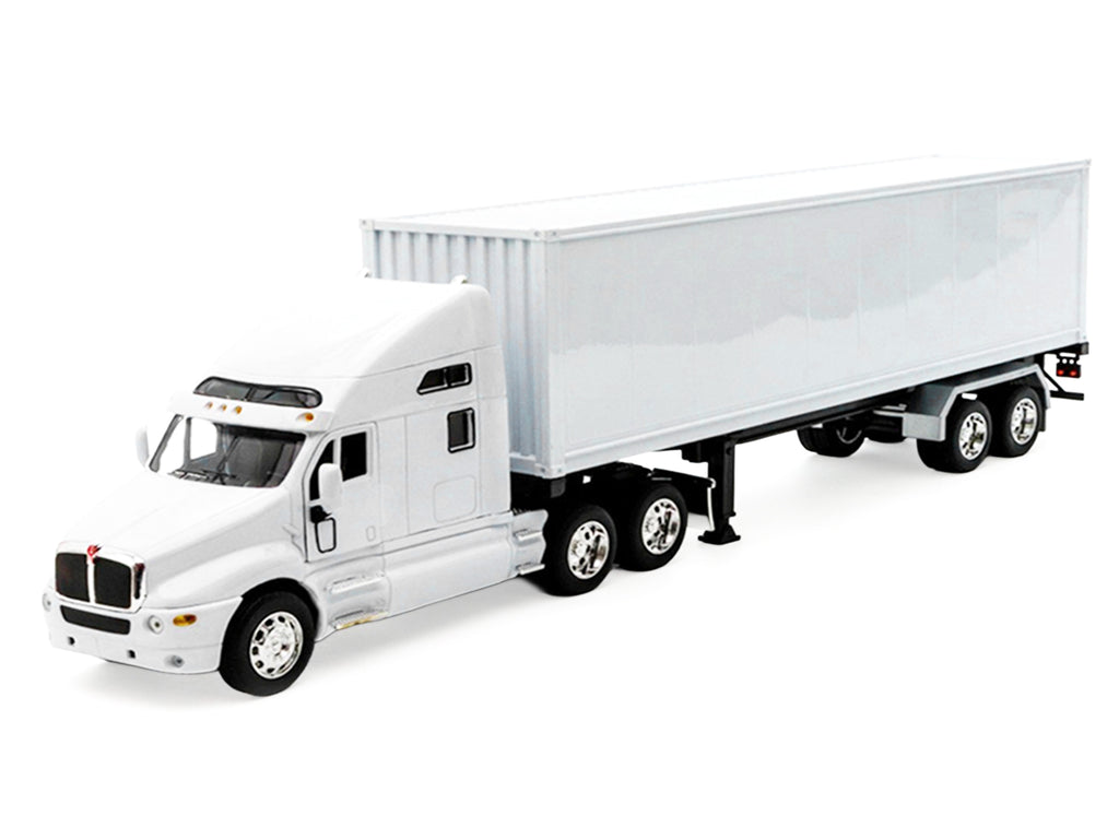 Kenworth T2000 Truck White with White Container "Transporter" Series 1/32 Diecast Model by Welly - image 2