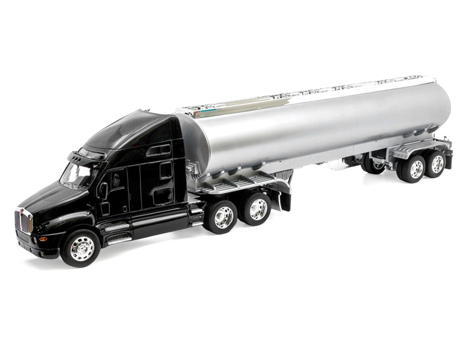 Kenworth T2000 Truck Black with Silver Tanker Trailer "Transporter" Series 1/32 Diecast Model by Welly - image 2