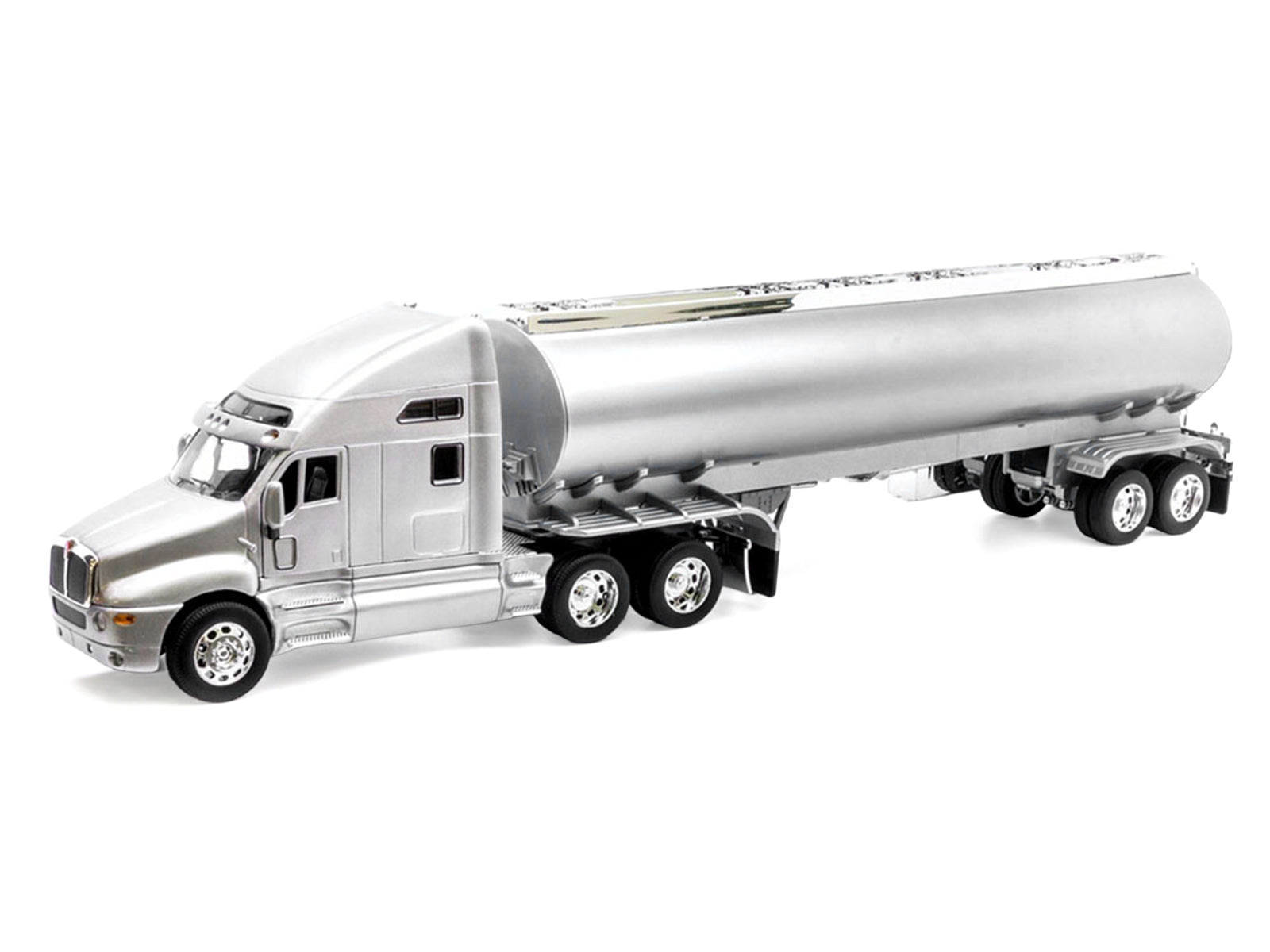 Kenworth T2000 Truck Silver Metallic with Silver Tanker Trailer "Transporter" Series 1/32 Diecast Model by Welly - image 2