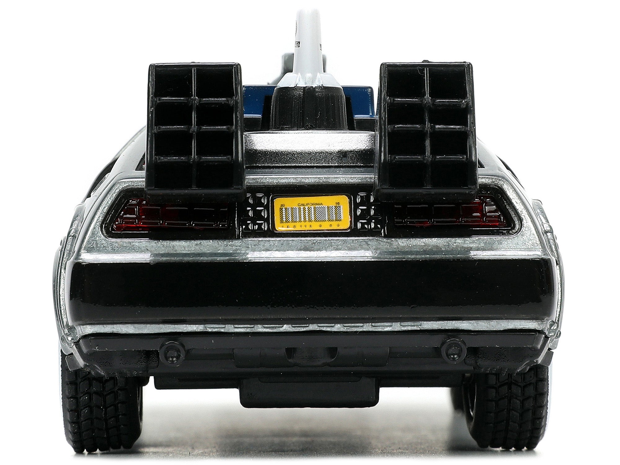 DeLorean DMC (Time Machine) Brushed Metal "Back to the Future Part III" (1990) Movie "Hollywood Rides" Series 1/32 Diecast Model Car by Jada - image 5