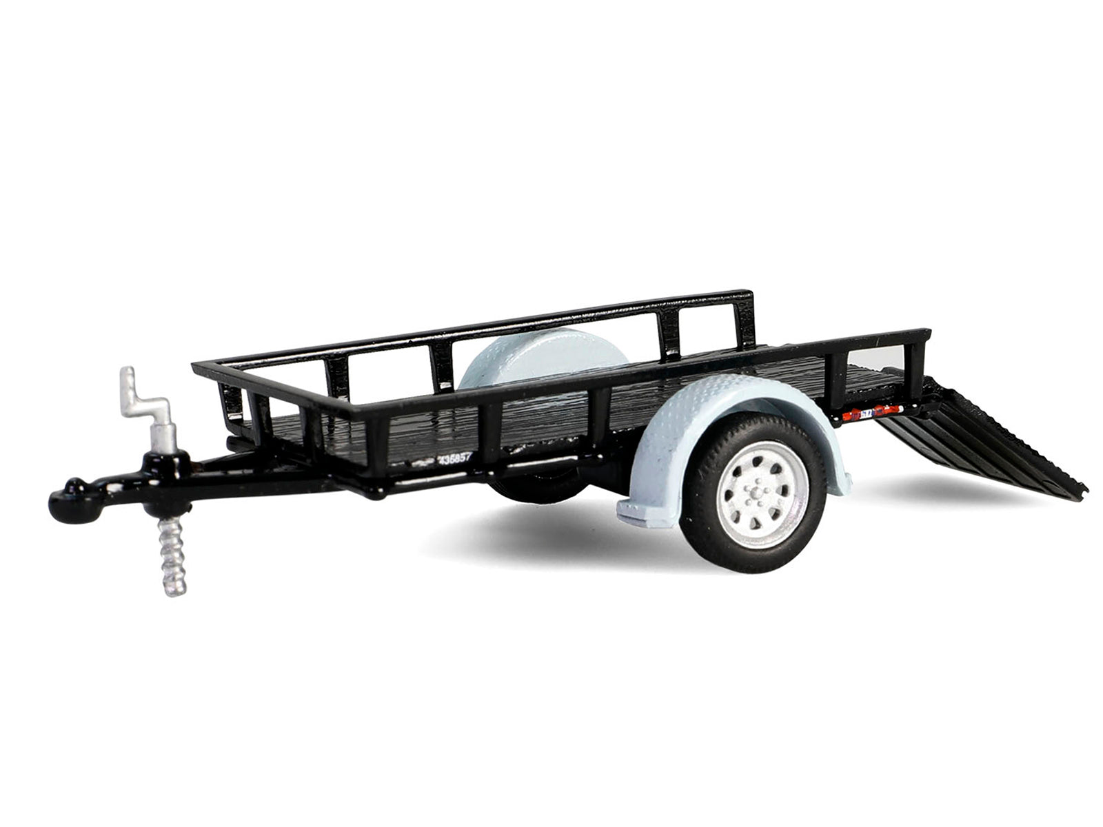 1990 Dodge Ram D250 Pickup Truck "Philadelphia PA Police Department" White with Stripes and Utility Trailer "Hot Pursuit Hitch & Tow" Series 1 1/64 Diecast Model Cars by Greenlight - image 5