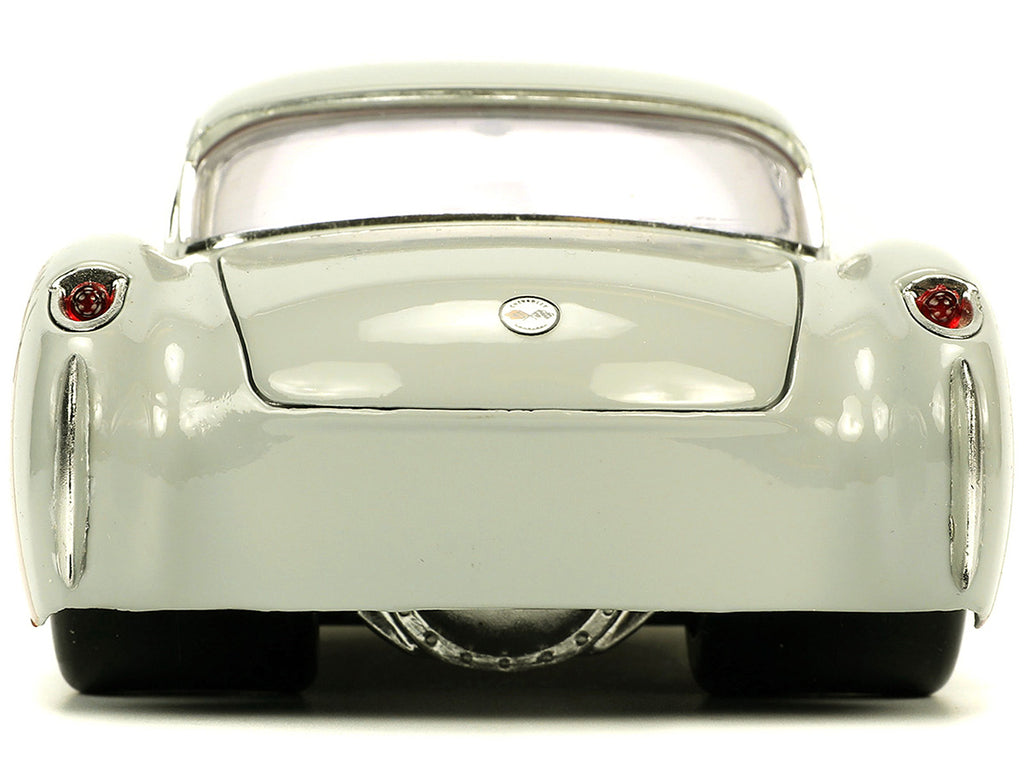 1957 Chevrolet Corvette Beige with Pink Interior with Bugs Bunny Figure "Looney Tunes" "Hollywood Rides" Series 1/24 Diecast Model Car by Jada - image 5